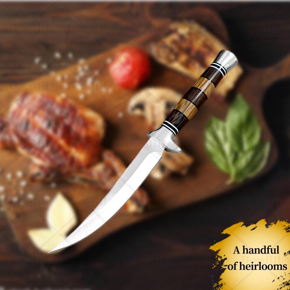 2022 Designer 5Cr15Mov Edelstahl 6 Zoll geschmiedetes Kochmesser Boning Camping serbisches Messer Küche Metzgermesser Fleisch Obst Cleaver With Cover