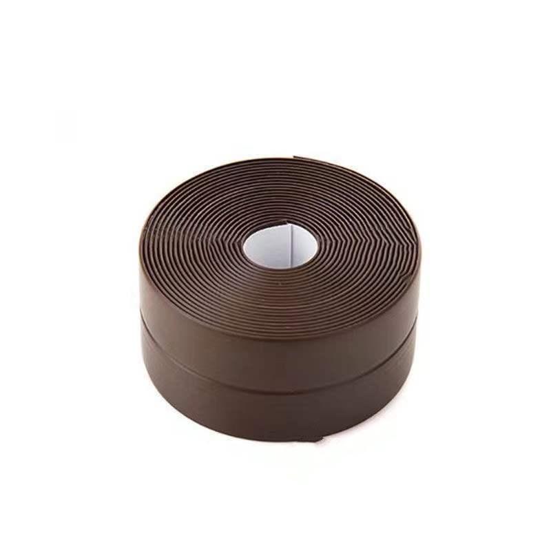 3,2 m/6,4 m PVC-Dichtungsband für Badewanne, Waschbecken, Dichtungsstreifen, selbstklebend, wasserdicht, schimmelresistent, Wandaufkleber, Waschbeckenrandband für Küchenzubehör 2.2*3.2m braun