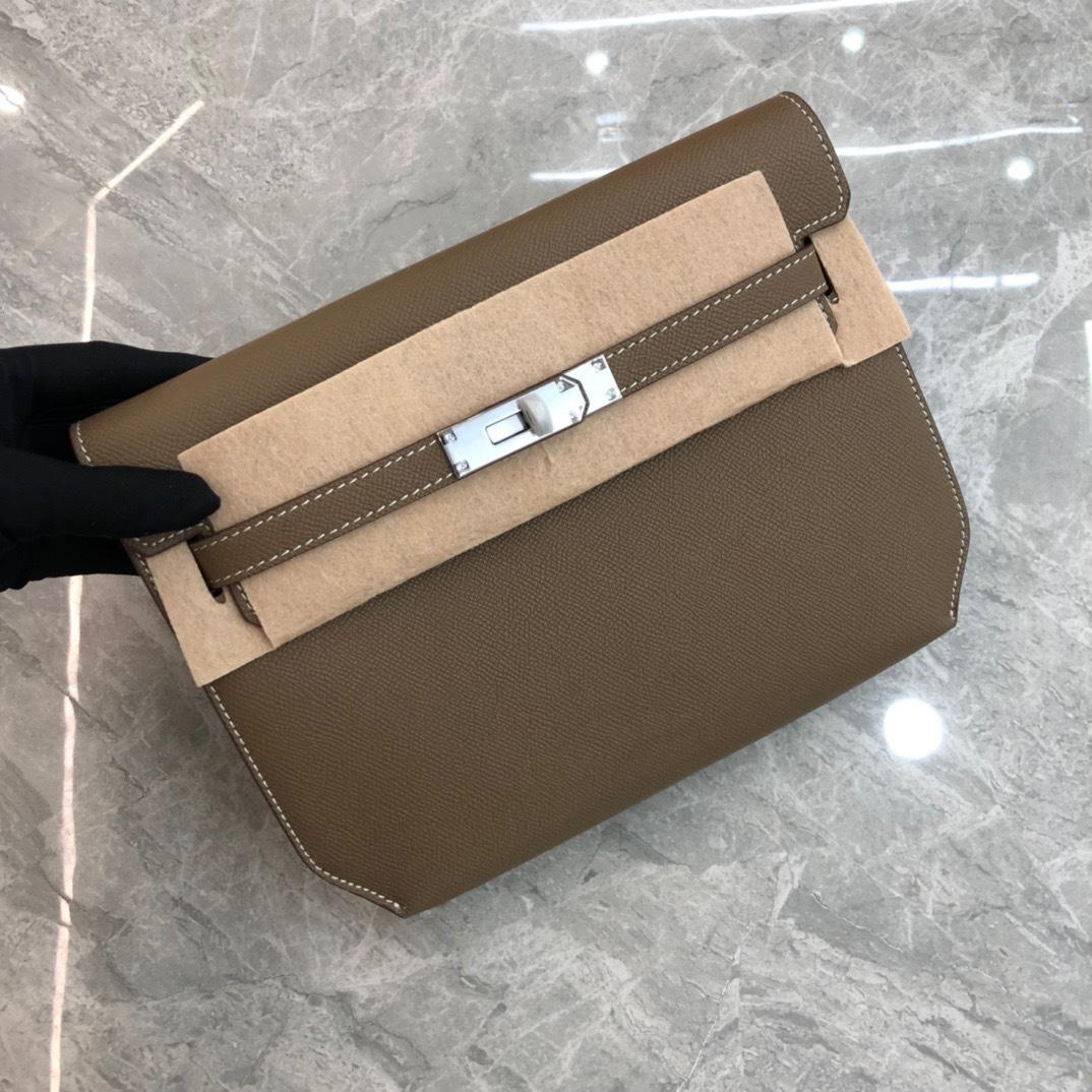 Neue Umhängetasche Damen Leder Umhängetasche Sommer Achseltasche High-End Damen Tasche Pendler Umhängetasche Length 25 x thickness 4 x height 20cm khaki