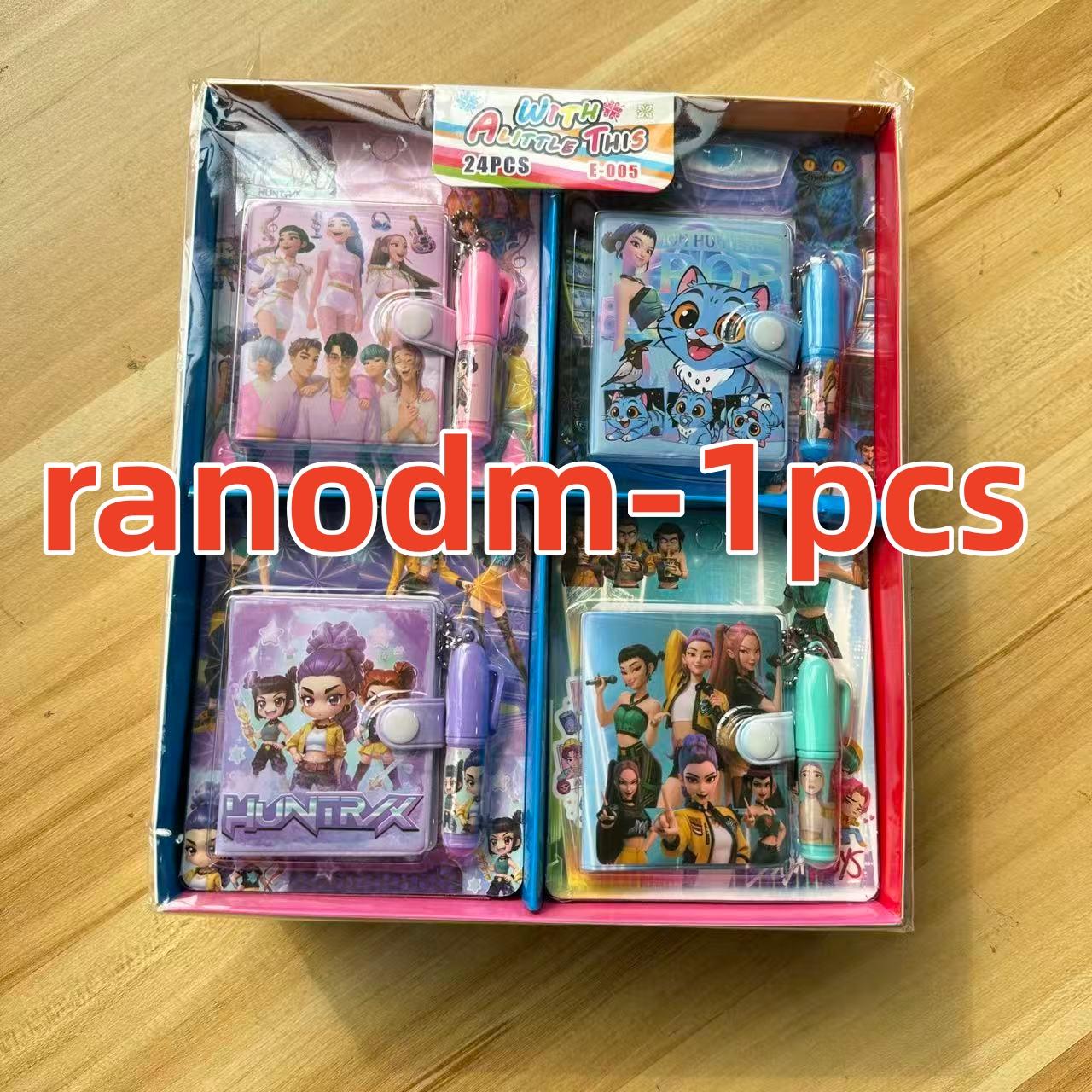 Neues KPOP Dämonenjäger Mädchen Notizbuch Cartoon Schreibwaren Set Notizbuch und Kugelschreiber Kleines Set Schüler Hohe Qualität Geschenk Schreibwaren white