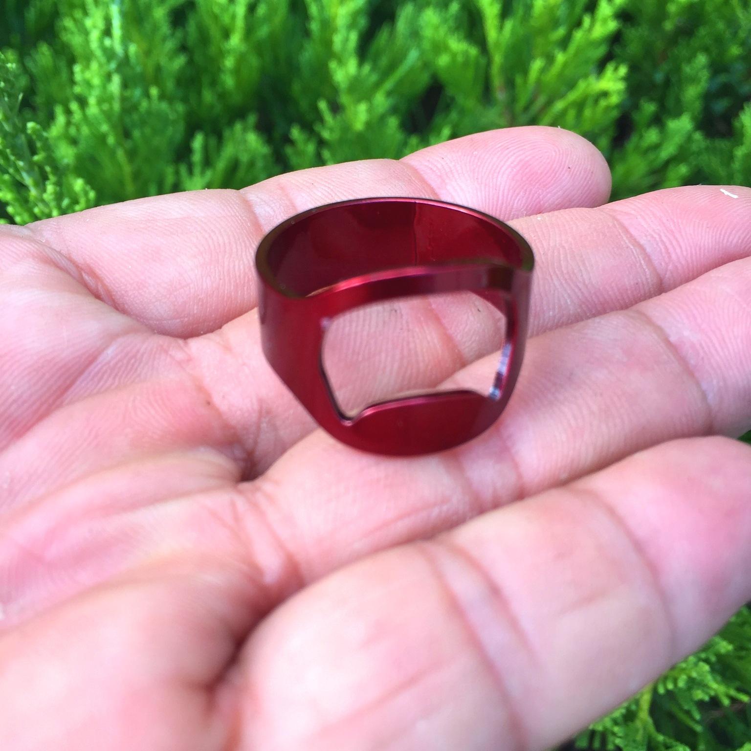 1 STÜCK Kreativer Edelstahl Ring Flaschenöffner Bierflaschenöffner Fingerring Flaschenöffner Bar Bieröffner 1PCS rot