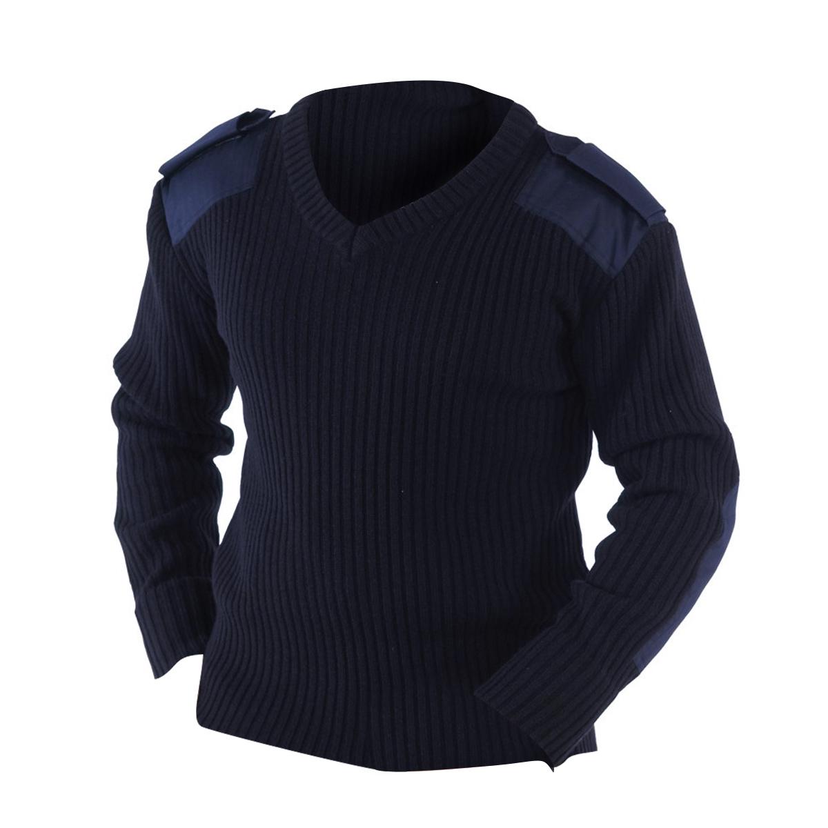 Yoko Herren NATO Sicherheitspullover mit V-Ausschnitt / Arbeitskleidung 4XL navy blau