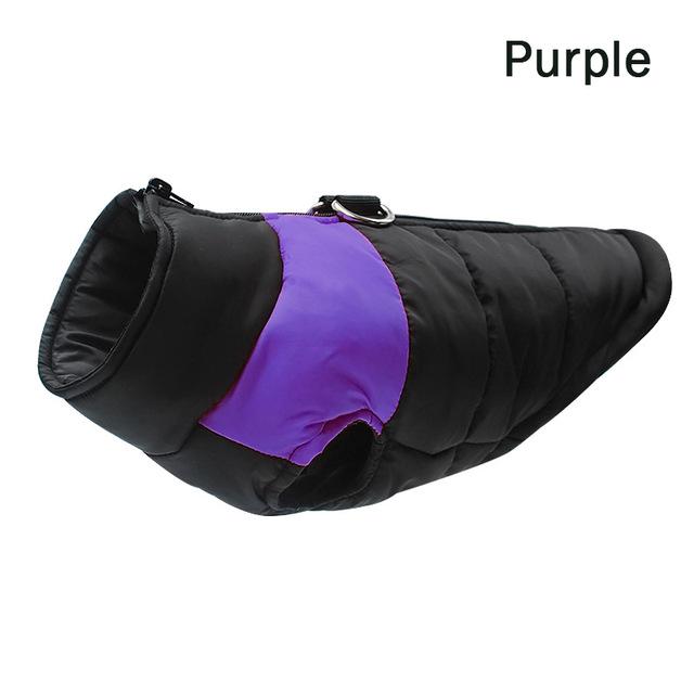 Wasserdichte große Hundeweste, Jacke, Winter, warme Haustier-Hundekleidung für kleine große Hunde, Welpen, Mops, Mantel, Hunde, Haustiere, Kleidung 5XL violett