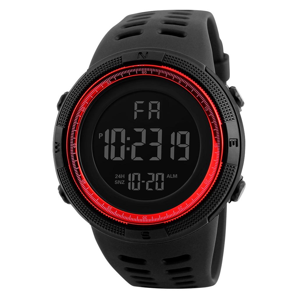 HONHX Luxus Herren Digital LED Uhr Datum Sport Herren Outdoor Elektronische Uhren rot