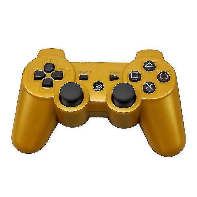 Kabelloser Bluetooth Controller für PS3, Wiederaufladbares Gamepad mit Vibration, Dual-Joysticks & Gyroskop, Kompatibel mit PlayStation 3 Konsole (Schwarz) Silver Gray