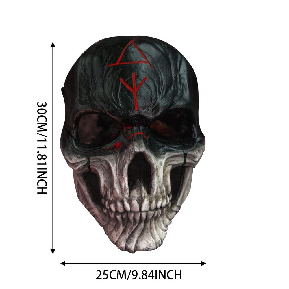 Halloween Gruselige Totenkopfmaske Cosplay Party Schreckliche Blutige Masken Karneval Erwachsener Horror Kostüm Kopfbedeckung Latexmaske schwarz