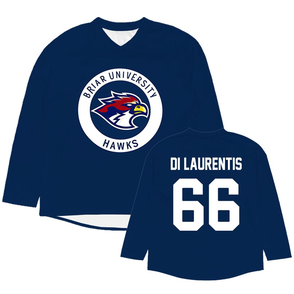 Off Campus Briar University Eishockey Trikot Graham 44 22 DI LAURENTIS 66 Tucker46 Design T-Shirt Langarm Herren Damen T-Shirts 3D Trikots Sommer Oberteile XL