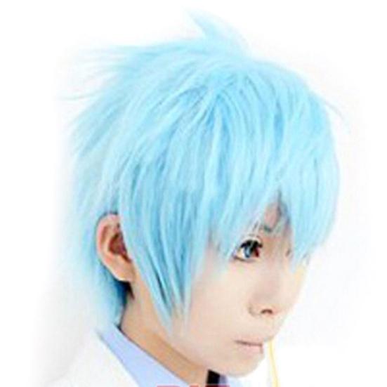 Kurze Perücke für Herren, Cosplay, Party, Kostüm, volle Perücke, gerade Perücken, Geschenk blau