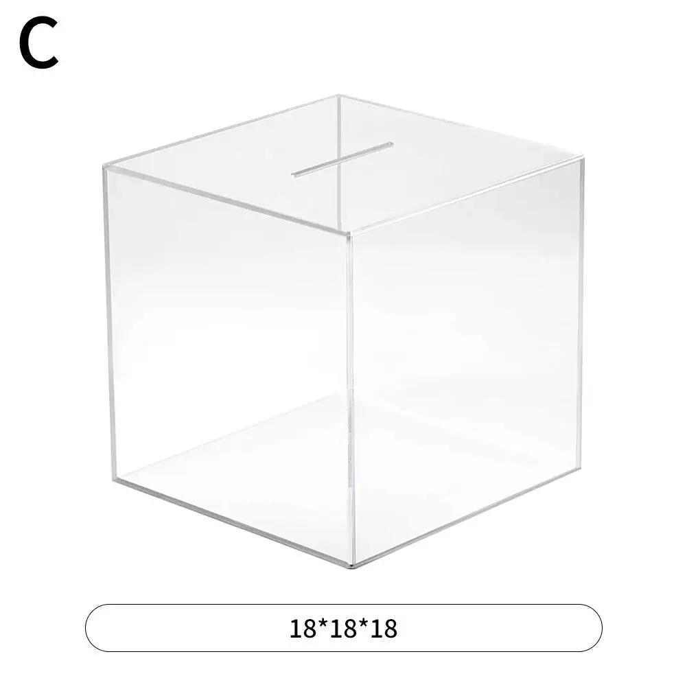 Transparentes Acryl-Sparschwein, 12/15/18 cm, großer Würfel, kann nicht nur eine Aufbewahrungsbox sein, sondern auch eine Spardose, die Geld spart