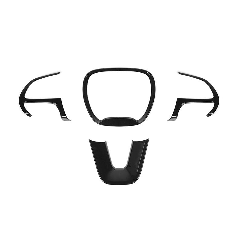 ABS Lenkrad Dekorabdeckung Zierleiste Aufkleber Passend Für Dodge Challenger/Dodge Charger / Dodge Durango 2015 Aufwärts Autozubehör schwarz