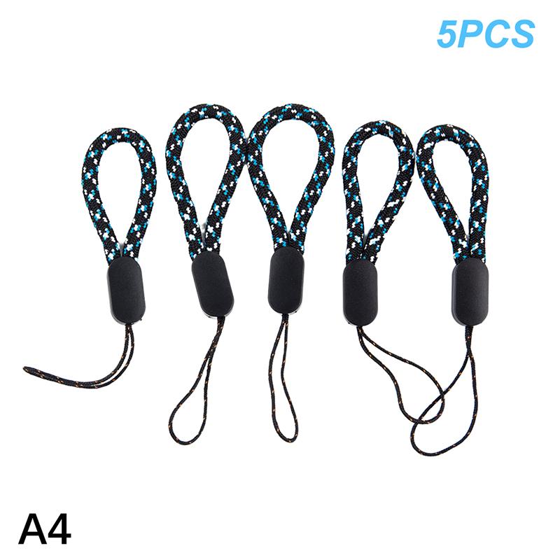 5 Stück Handgelenk-Lanyard-Schnur Kurzes Griff-Lanyard Handy-Umhängeband für USB-Flash-Laufwerk Schlüsselanhänger A4