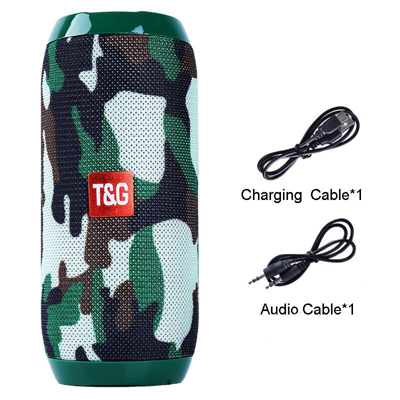 Tragbare Bluetooth Lautsprecher Wireless Bass Subwoofer Wasserdichte Outdoor Lautsprecher Boombox AUX TF USB Stereo Lautsprecher Musik Box camouflage