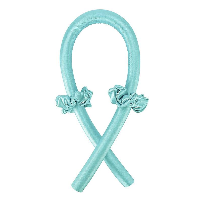 Lockenwickler Heatless Stirnband Curling Rod Schaum Curler Seide Curling Band Haar Ring DIY Haar Styling Werkzeuge Machen Haar Locken hellblaue
