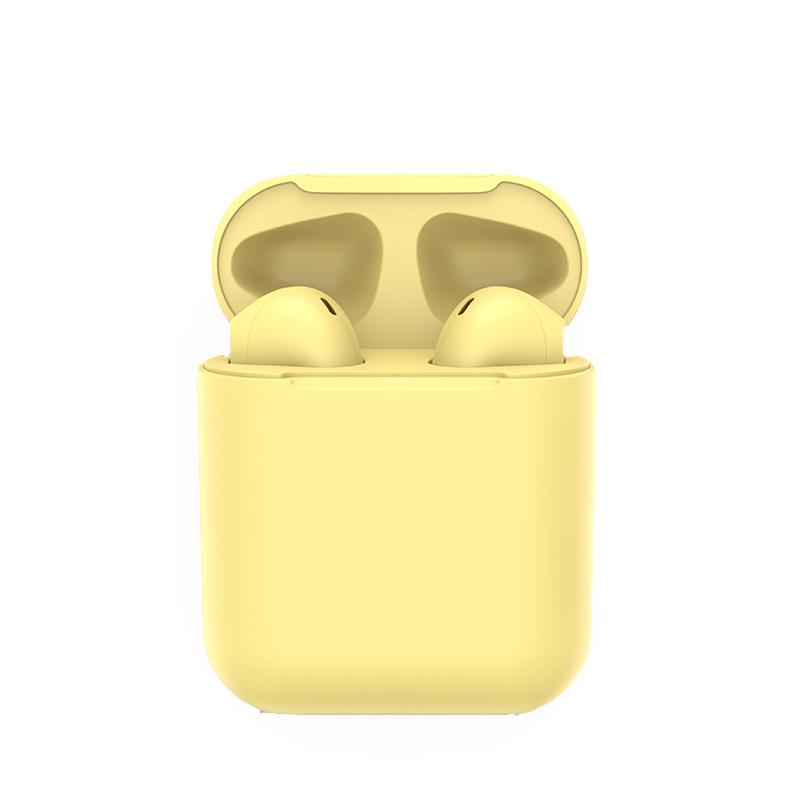 VAORLO Inpods i12 TWS Drahtlose Kopfhörer Bluetooth 5,2 In-Ear Ohrhörer HiFi Subwoofer Musik Für Iphone Xiaomi Huawei gelb