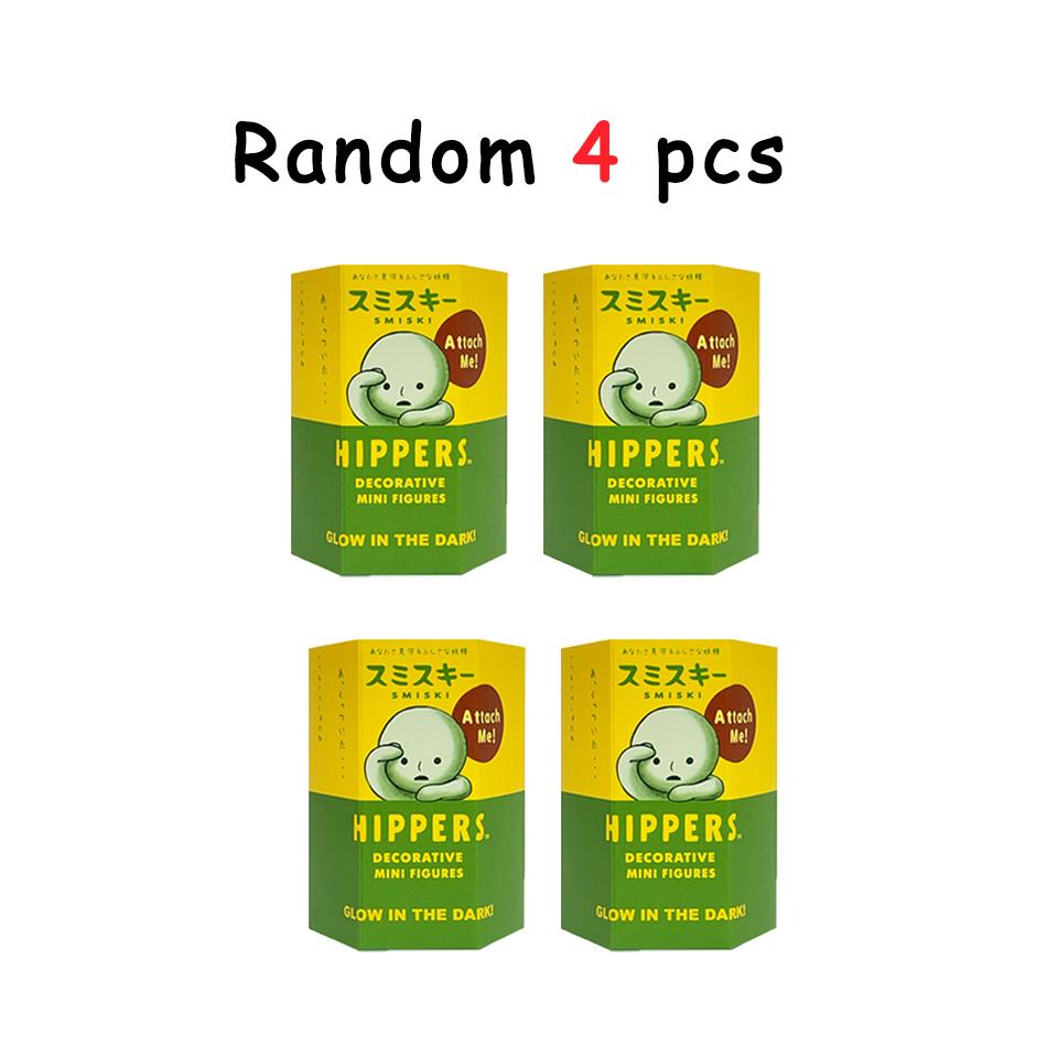 Smiski HIPPERS Leuchtende Dekorative Mini-Figuren Blind Box Smiski Hippers Serie Sammlung Leuchtet im Dunkeln Mystery Box Freund Geschenk
