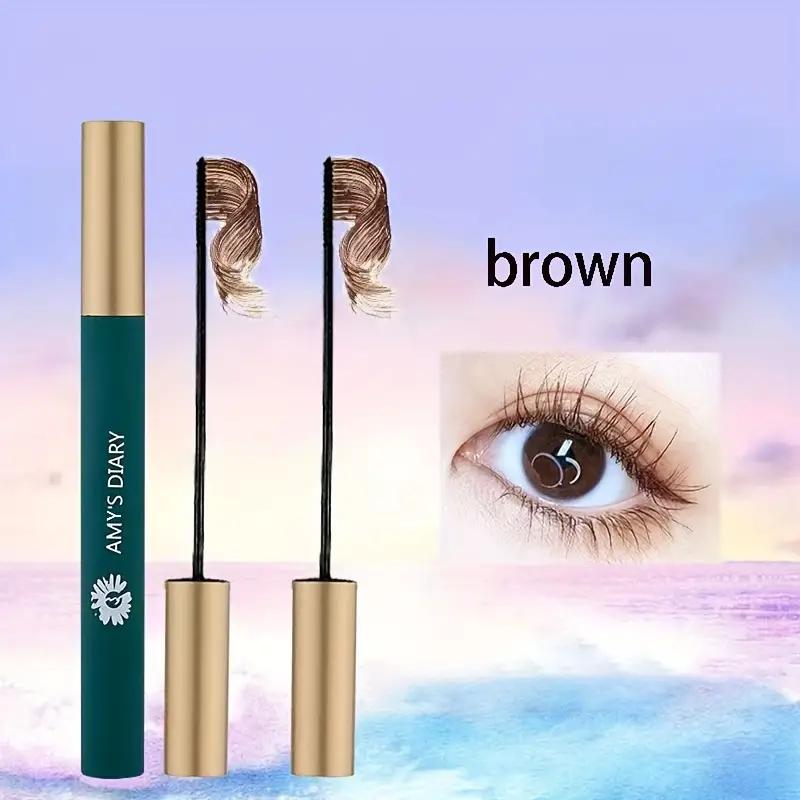 3D Fiber Mascara Lange Schwarze Wimpern Verlängerung Augen Make-Up-Tool Wasserdicht Wisch Beweis Mascara braun