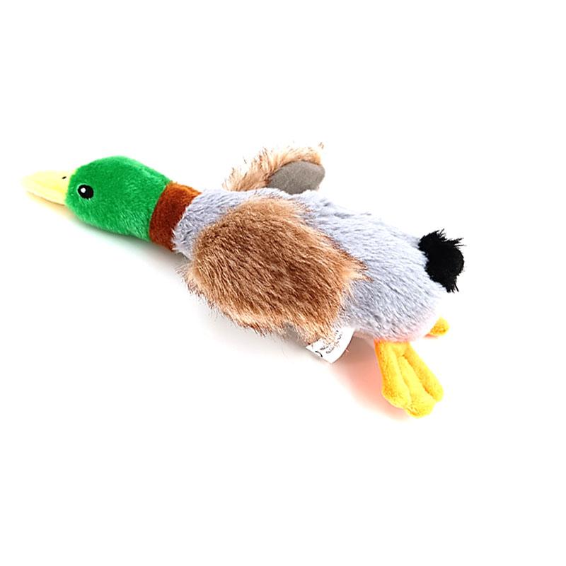 Kauspielzeug für Hunde, süßes Plüsch-Enten-Sound-Spielzeug, ausgestopftes Quietschtier, Quietschspielzeug für Hunde, Reinigungszahn, Kauspielzeug für Hunde aus Seil brown