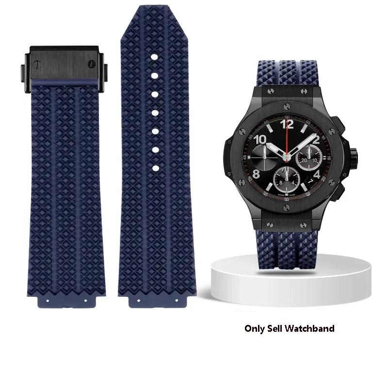 Armband für HUBLOT BIG BANG Silikon 25*17mm 26*19mm Wasserdichtes Herren-Uhrenarmband Hohe Qualität Gummi-Armband Armband 25mm-19mm