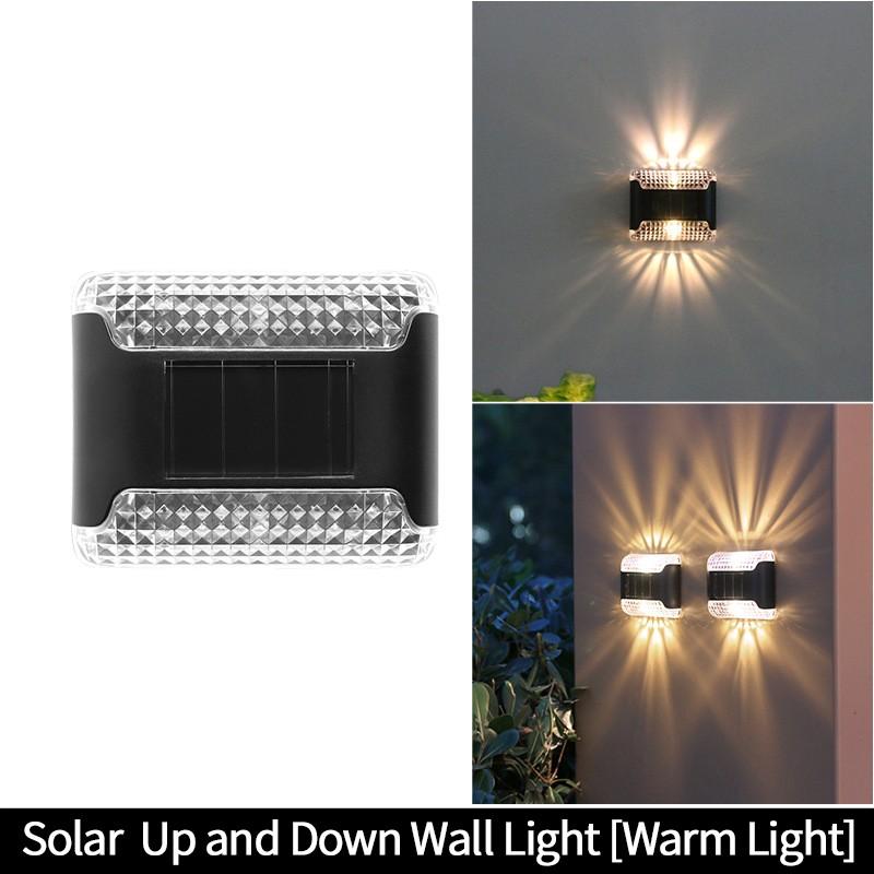 Solar Licht Garten Solar LED Wand Lampe Für Straße Solar Scheinwerfer Smart Licht Außen Beleuchtung Wasserdicht Hause Garten Dekor Lampen warm light