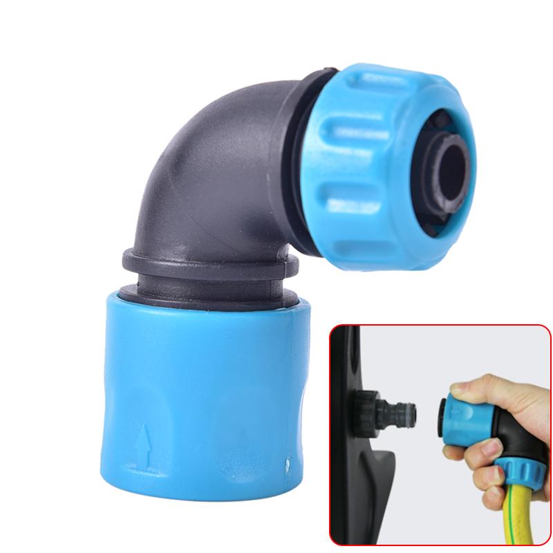 Wasseranschluss, Wasserschlauch-Winkelstück, Wasserhahn-Verbindung, Gartenbewässerungsschlauch-Adapter blau