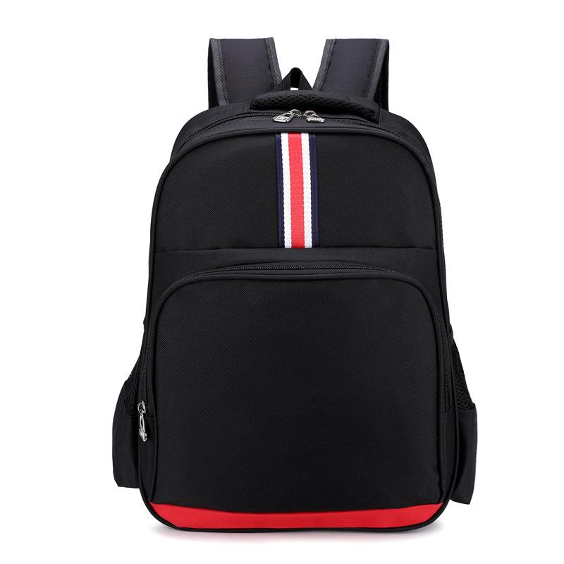 Rucksack mit Rückenschutz, leicht, für Mädchen und Jungen, Schulranzen für den Kindergarten, Teenager, Kinder, Schulranzen für Grundschüler S schwarz
