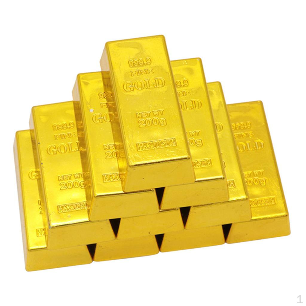 25 Stücke Gefälschte 999,9 Gold Bar Bullion Poliert Briefbeschwerer Türen Stopper