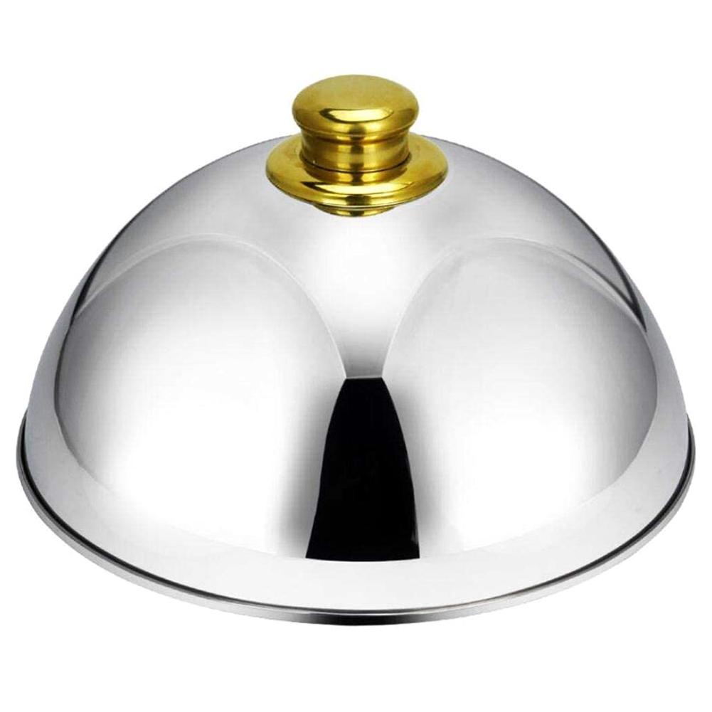 Glockenhaube für Lebensmittel Stahl-Glockenhaube für Lebensmittel Haube Servierplatte Schüssel Essen Abendessen für den Heimgebrauch Küche Restaurant Café white