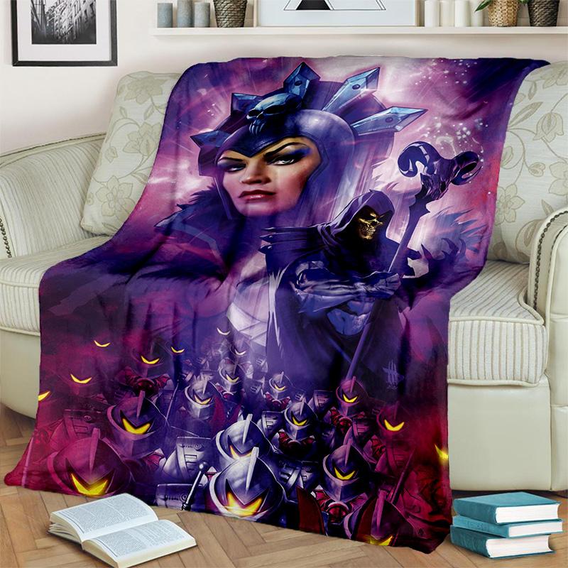 He Man Masters of The Universe Cartoon-Decke, weiche Überwurfdecke für Zuhause, Schlafzimmer, Bett, Sofa, Picknick, Reisen, Büro, Decke 150cm x 200cm