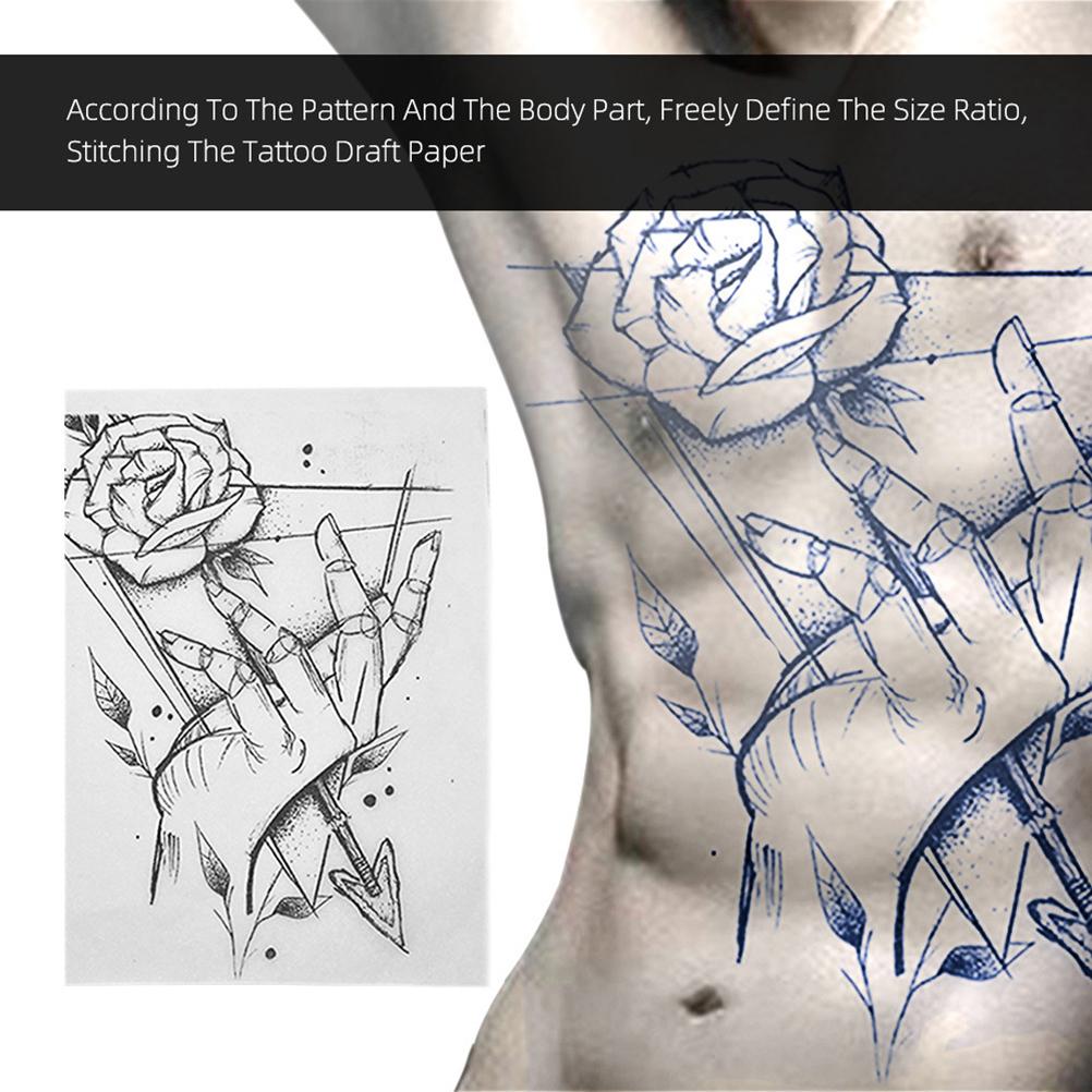 100 Blatt Tattoo Transferpapier Professionelles Tattoo Transferpapier Tattoo Kopierpapier Tattoo weiß