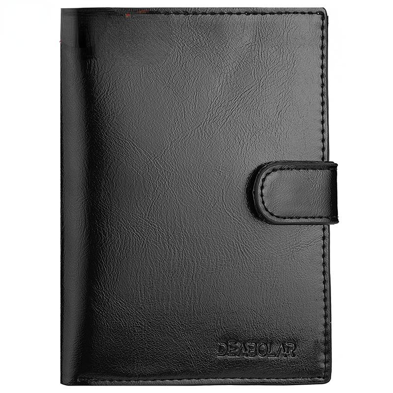 1 PC-Führerscheinkarten-Geldbörse für Herren, große Kapazität, Multifunktions-Reisepasstasche, Reisepassmappe, Reisepassbuch-Geldbörse LXY schwarz