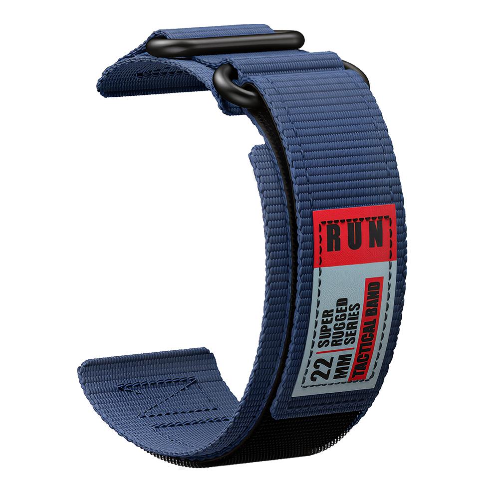 22mm Klettverschluss Nylon Uhrenarmband für Suunto Vertical 2/RACE S/Run/Ocean Sport Ersatz-Armband für Suunto 5 9 Peak Pro 22mm dunkelblaue