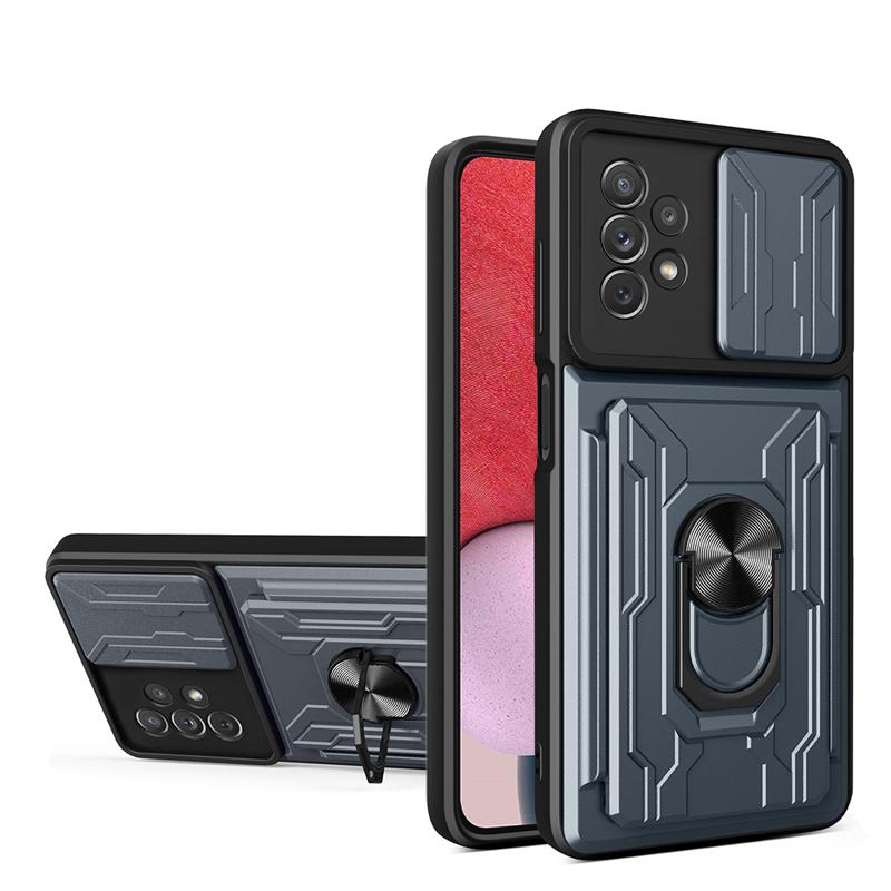 Slide Kamera Objektiv Karte Halter Fall Für Samsung Galaxy A53 A52S A33 A73 A22 A13 A32 A52 A72 A12 A21S a51 A71 A30 A50 S20 S21 Plus Ultra Rüstung Abdeckung Samsung Galaxy A13 5G grau