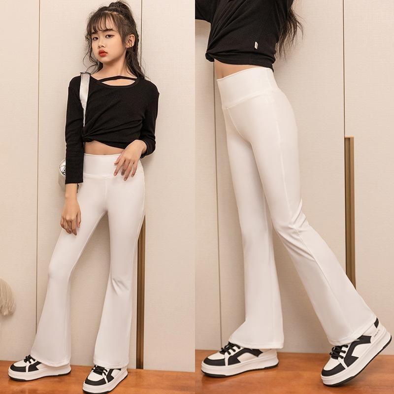 Mädchen Hosen Kleinkind Kind Baby Mädchen Kleidung Herbst Flares Hosen Elegante Kinder Böden Mode Hosen 170cm weiß