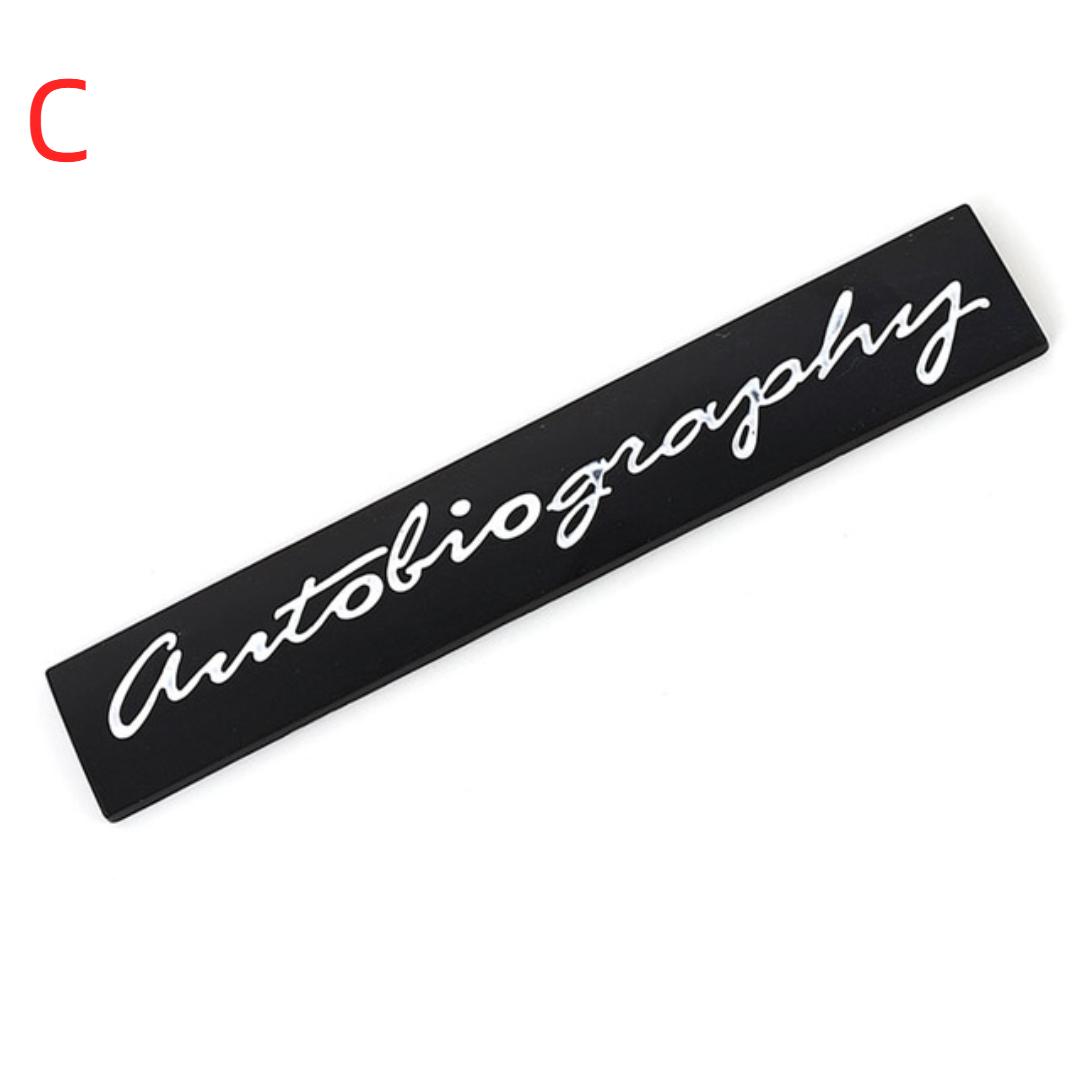 Autobiografie-Logo-Autoaufkleber, Emblem, Auto-Abzeichen-Aufkleber C