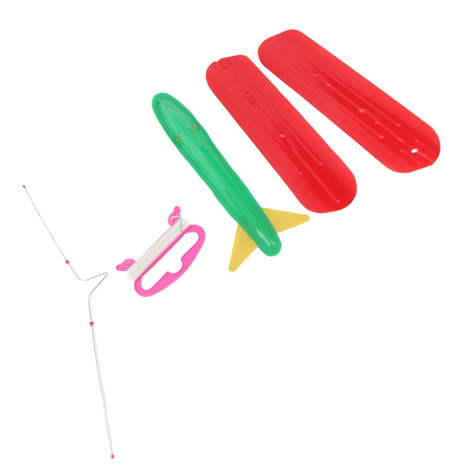 Flugzeug Drachen Spielzeug Sicher Langlebig PE PVC Einfache Montage Leicht Tragbar Stabil 3D Flugzeug Drachen für Hinterhof Draußen Reisen green