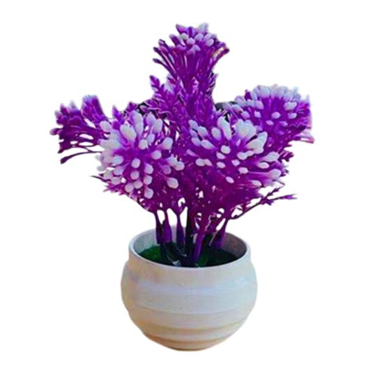 Künstliche Blumentopf Orchidee Desktop Topf Ornamente Kunststoff Garten Imitation Blume Topf für Hause violett