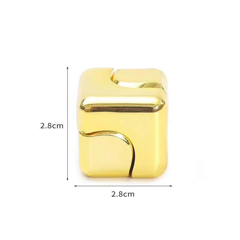 Hochwertiges Metall Hochwertiger Würfel Hochwertiger Spinner Hochwertiger Fidget Hochwertiges Spielzeug Hochwertige Fingerspitzen Hochwertiges 3D Hochwertig gold