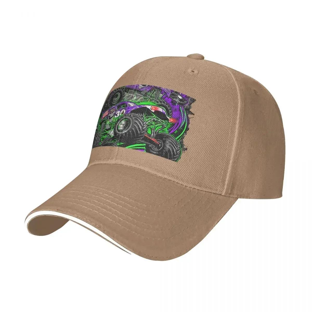 Monster Jam Grave Digger Monster Truck Kunstfans Baseballkappe Bommelmütze Rave Strand Ausflugshut Unisex Damen Strandvisier Unisex