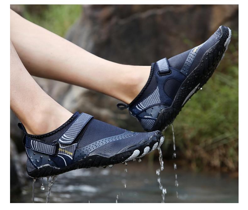 Paar Schnell trocknende Wasser Schuhe Strand Wasser Schuhe Frauen Schwimmen Tauchen Schuhe Männer Outdoor Angeln Waten Shoes28-48 # 47 navy blau