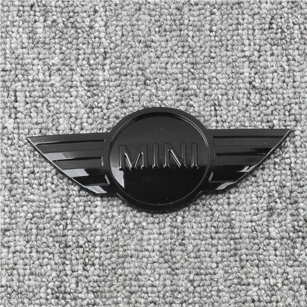 1 Stück Mini 3D Metall Schwarz Mini Emblem Auto Motorhaube Vorne/Heckklappe Abzeichen für Mini Cooper R56 R50 R58 R52 R53 R55f56 f55 Zubehör