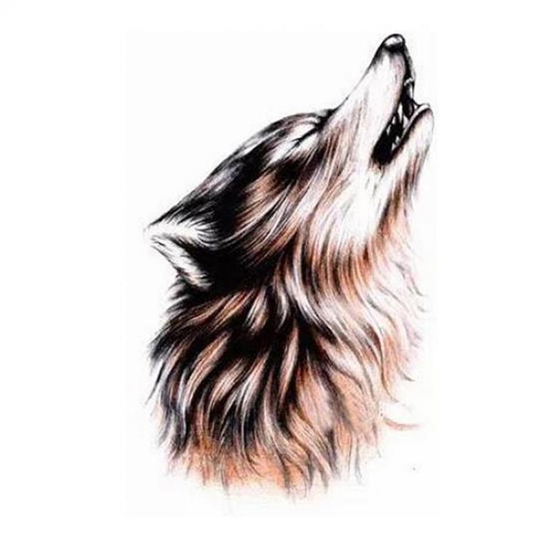 Blatt Tattoo Aufkleber Unisex wasserdicht temporäre Transfer Wolf Arm Tattoo Aufkleber Körperkunst