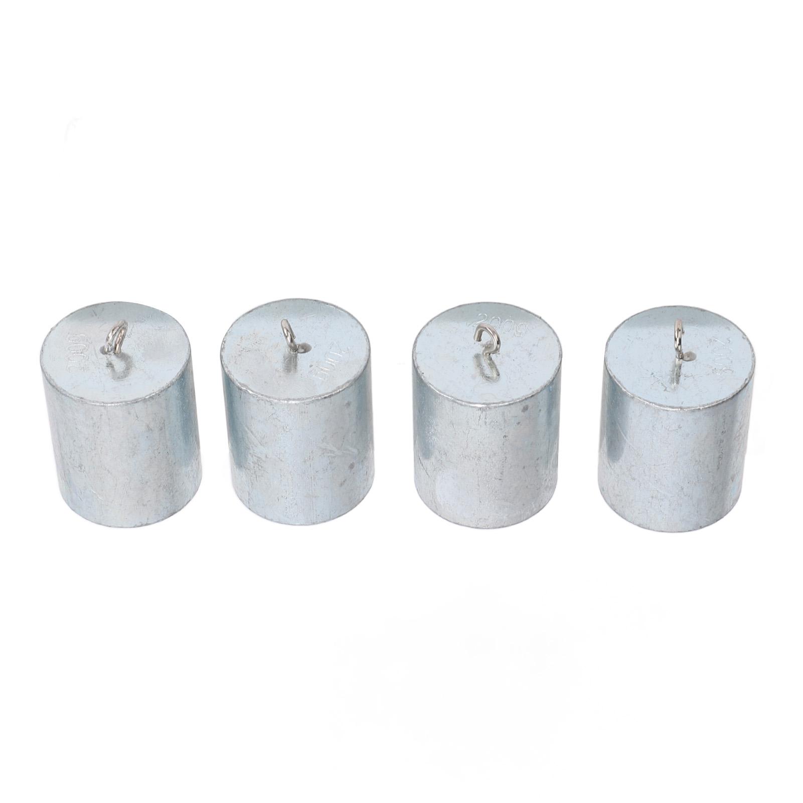 4 STK 200g Gewichte mit Haken aus verchromtem Stahl Kalibrierung Gewicht Set für Home School Teaching Expe