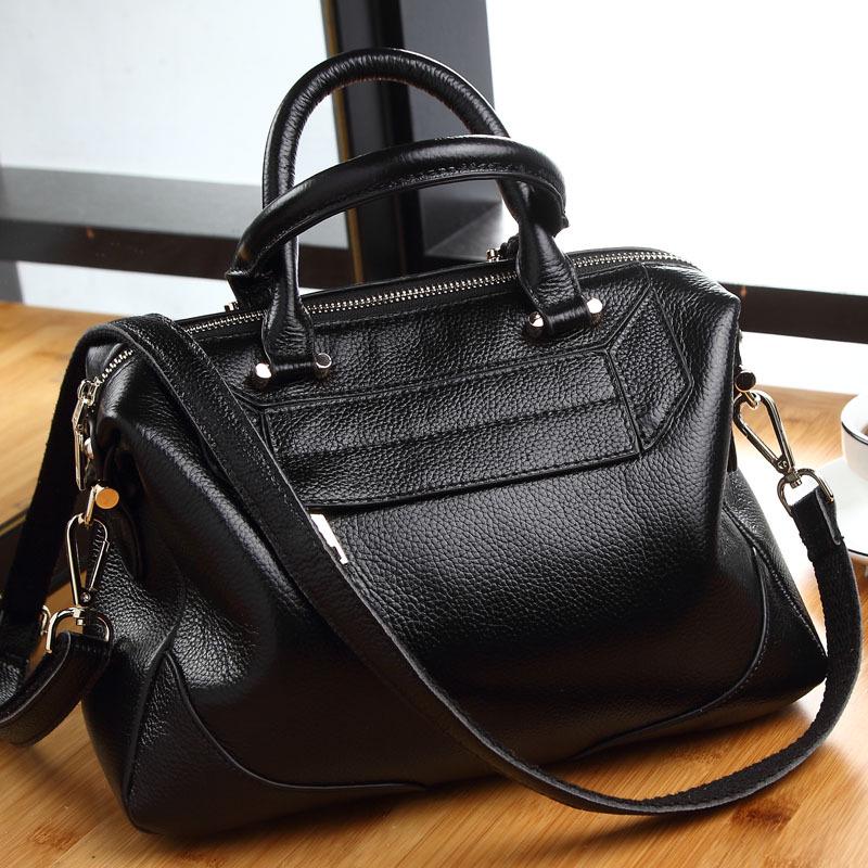 Europäische und amerikanische Echtledertasche, modische neue Handtaschen für Damen, One-Shoulder-Riemen aus Rindsleder für Damen gray