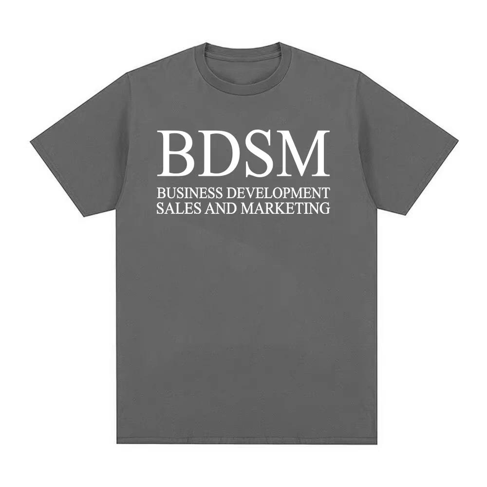BDSM Business Development Vertrieb und Marketing T-Shirt Herren Damen Mode Harajuku Männliches T-Shirt Hohe Qualität Baumwolle Lässiges T-Shirt XXL weiß