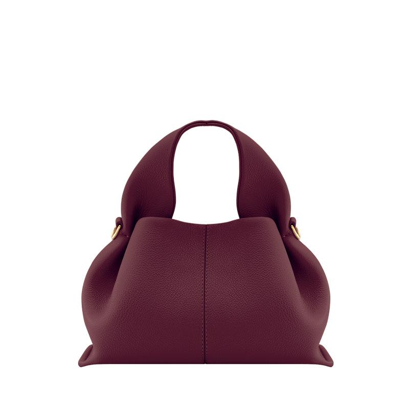 Französische Poleno Wolken Tasche Damen Tasche Nische High-End Gefühl Schräg über die Schulter Handtasche Damenmode Falten Knödel Tasche 32*16*19cm black