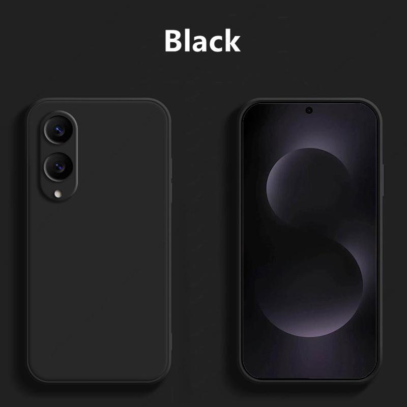 Flüssigsilikon Handyhülle Für Samsung Galaxy S25 Edge Hülle Abdeckung Funda Rückseite Für Samsung S25 Edge Hülle For Samsung S25 Edge schwarz