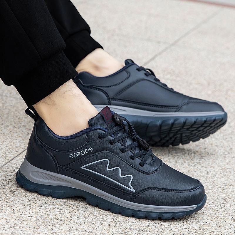Ältere Schuhe Mittleren Alters Mutter Schuhe Wasserdichte Sportschuhe Damen Leder Casual Flache Schuhe Dämpfung Outdoor Wanderschuhe 40
