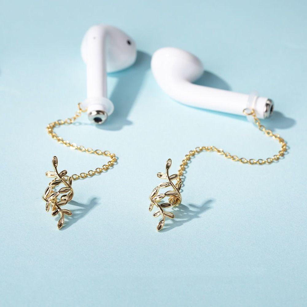 Edelstahl Anti-Lost Ohrringe Anti-Lost Ohrklemme für AirPods Pro 2/AirPods 3 2 1 gold
