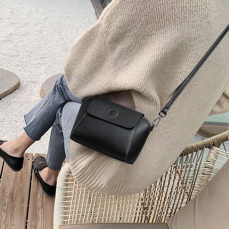Neue Taschen für Herbst und Winter Taschen für Damen Umhängetaschen Echtledertaschen Modische und vielseitige Nischen-Einzelschultertaschen für Damen