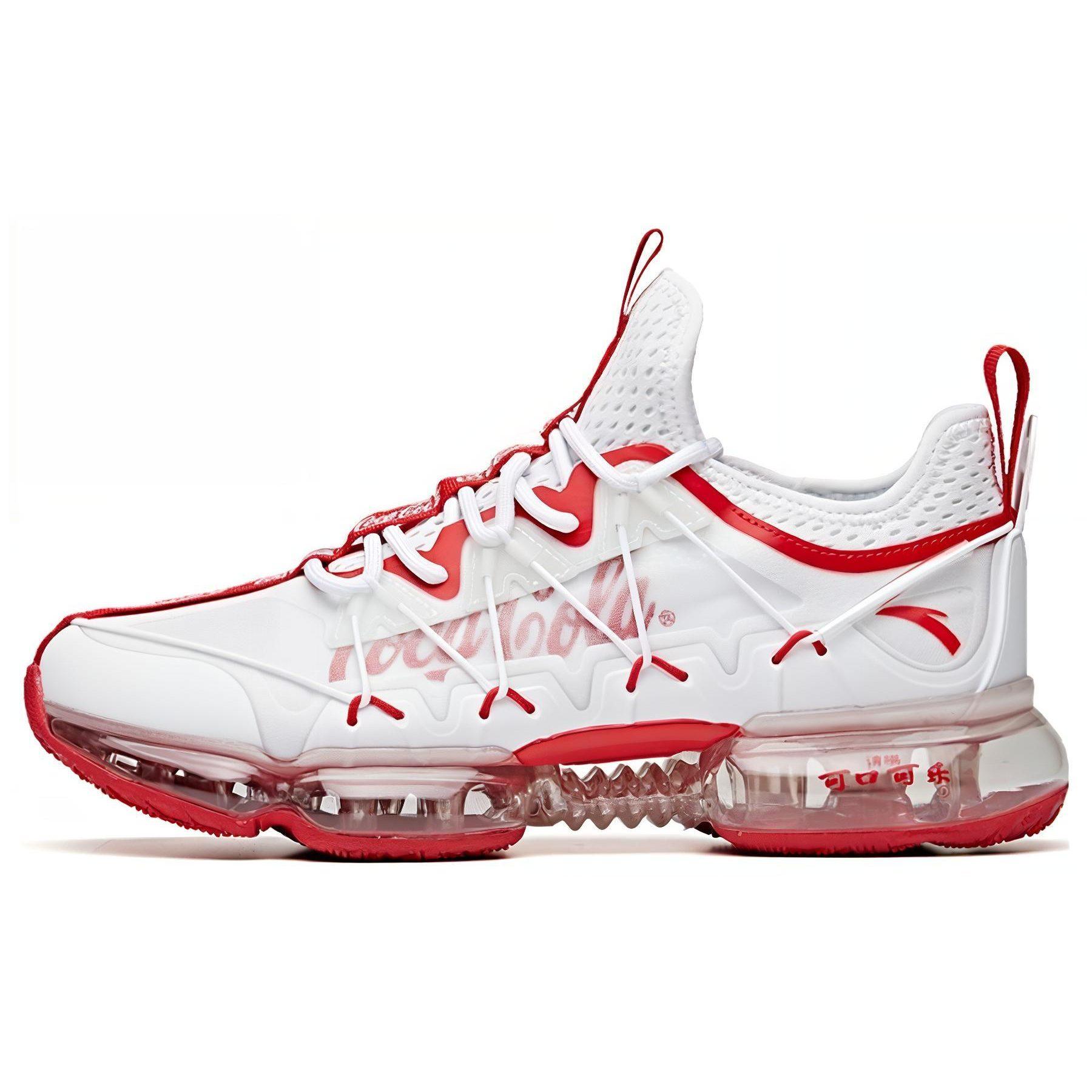 Coca Cola x Anta Dämpfend Rutschfest Abriebfest Niedrig geschnitten Laufschuhe Herren Weiß Rot 912025505-10 40.5 white